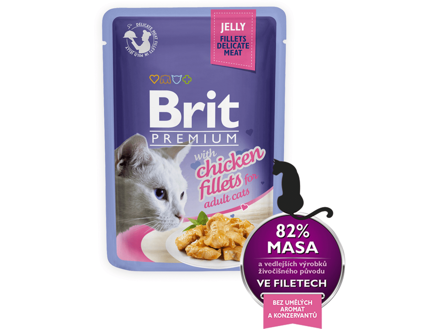 Brit Premium Cat Delicate Fillets in Jelly with Chicken 85 g
