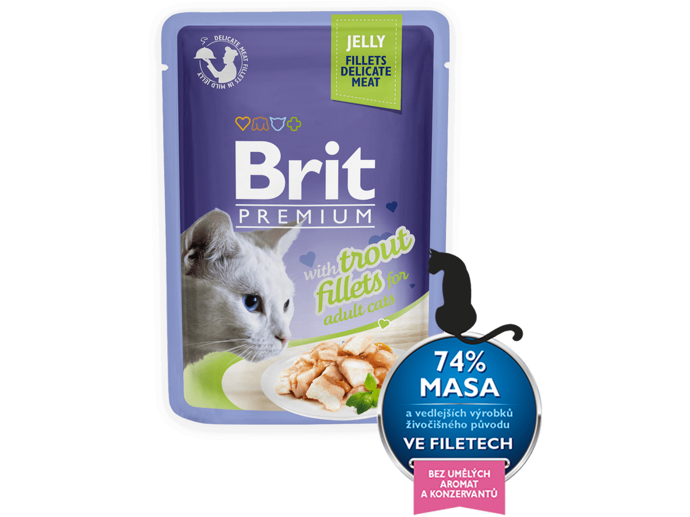 Brit Premium Cat Delicate Fillets in Jelly with Trout 85 g