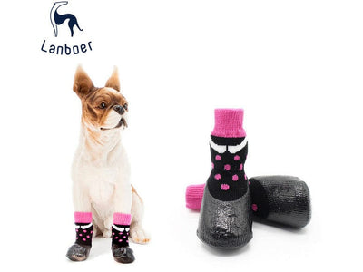 Dog Socks Black & Pink