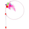83cm Cat Teaser Wand with Colored Balls and Feathers - Interactive Cat Toy