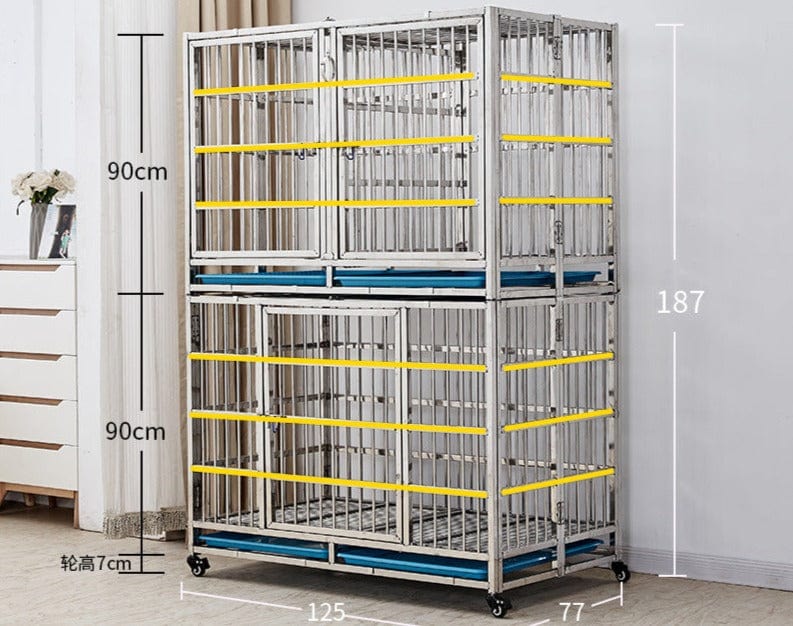 Two Layers Pet Cages 125x77x187cm