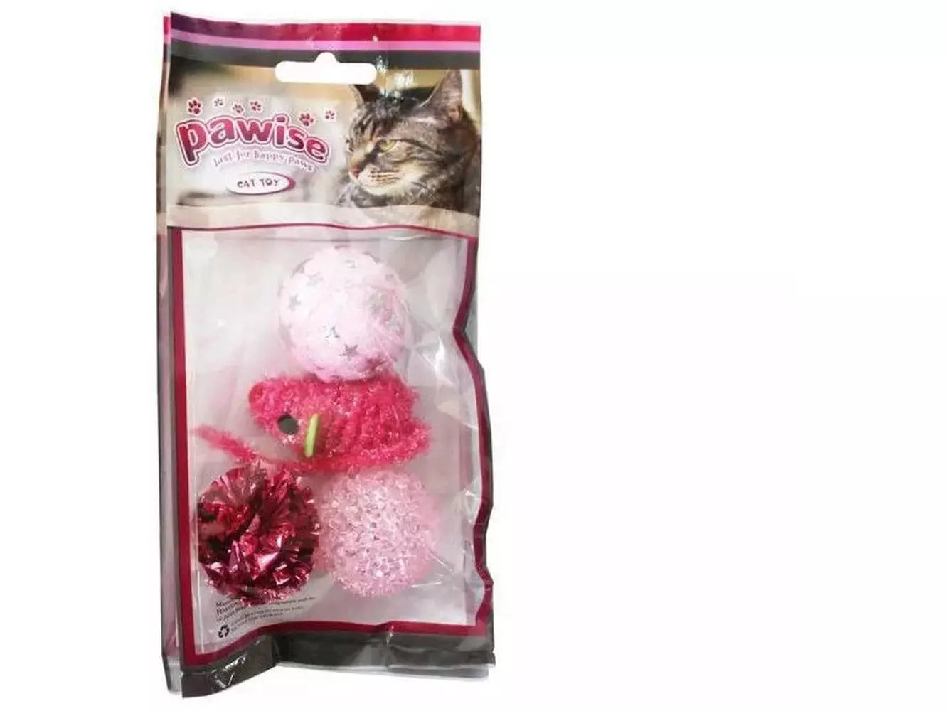 PAWISE 4pk cat toy asst