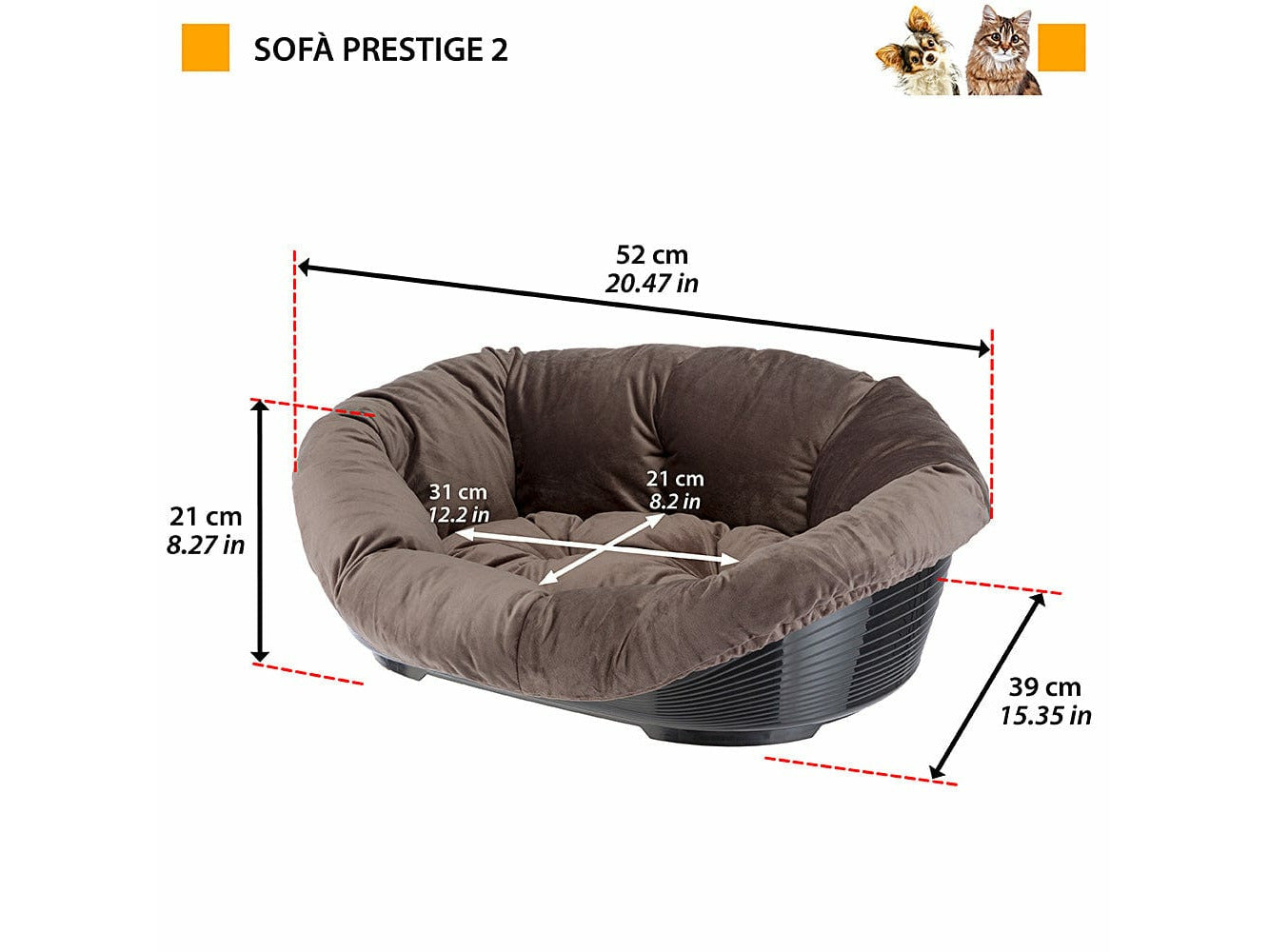 Sofa` Prestige 2 Grey
