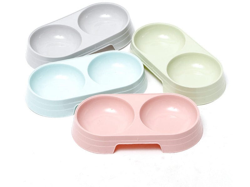 Ins Macaron Oval Pet Double Bowl 23*12*3.7Cm