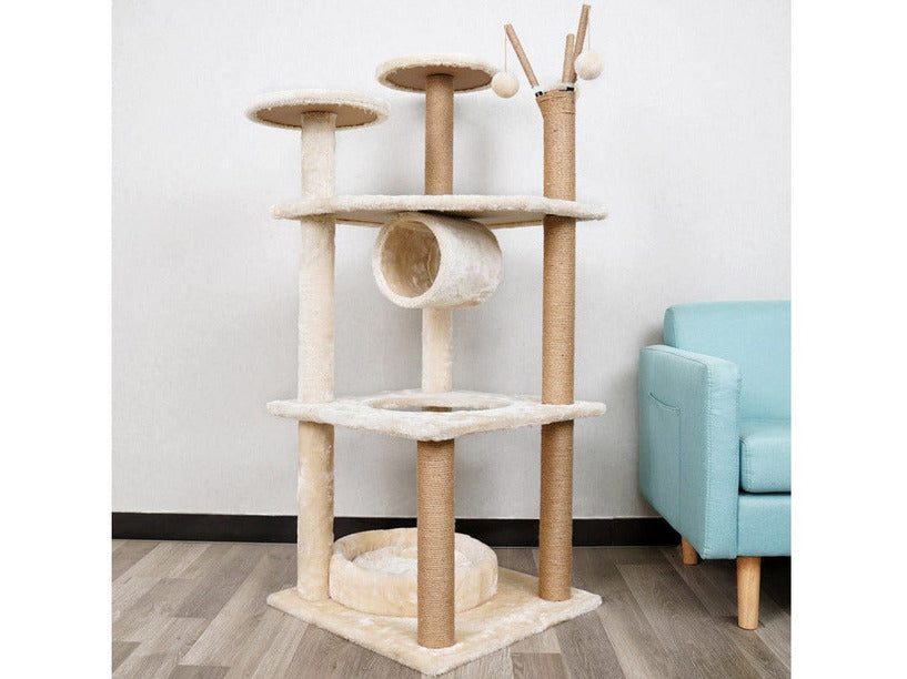 Cat Tree & Scratching Beige 50*50*126 Design A