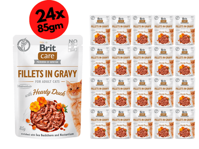 Brit Care Cat Fillets in Gravy with Hearty Duck 24x85g
