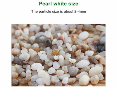 رمل أبيض لؤلؤي 2 - 3 سم (2.5 كجم/ كيس)