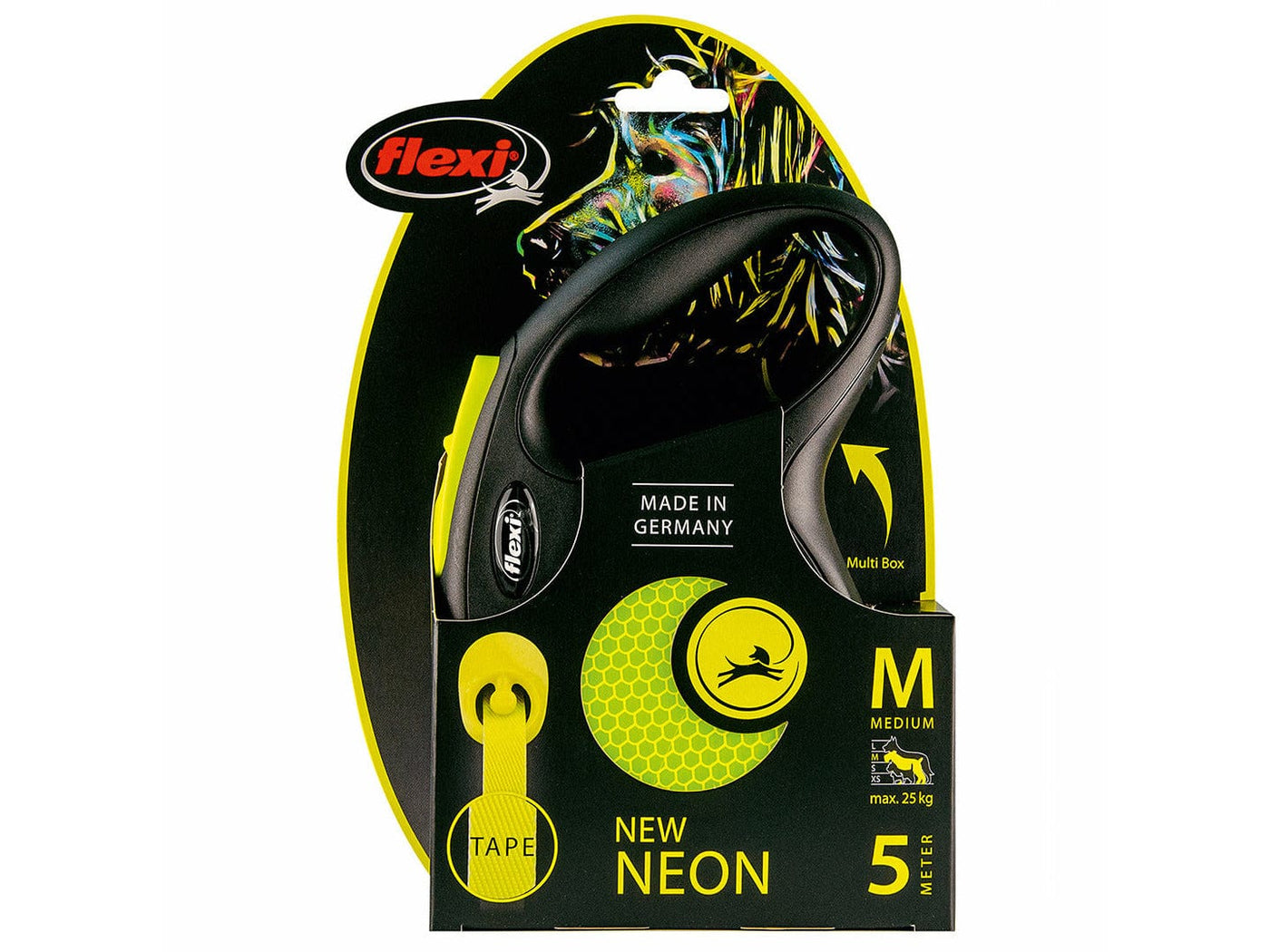 FLEXI NEW NEON TAPE M/5M black/neon yellow