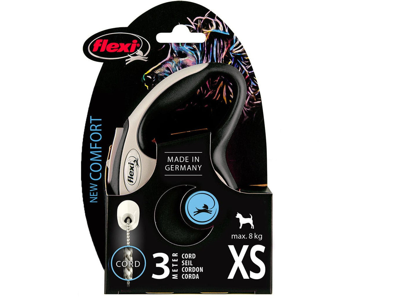 Flexi new comfort cord XS/3M black