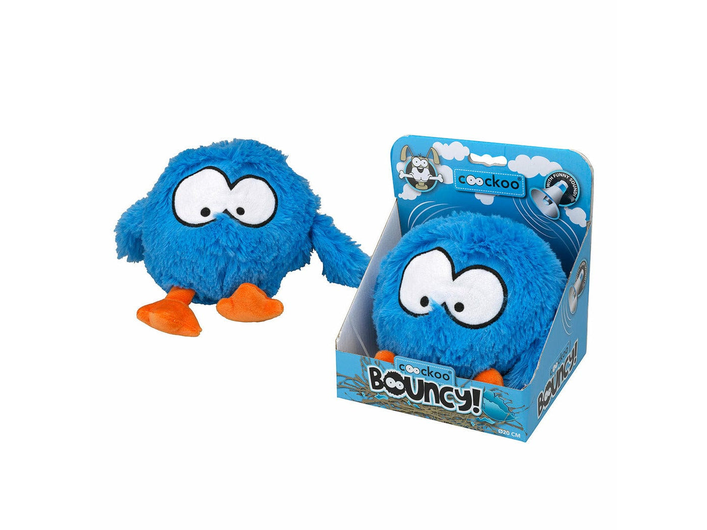 Bouncy Jumping Ball Spasmetic Laughter 28x19cm blue