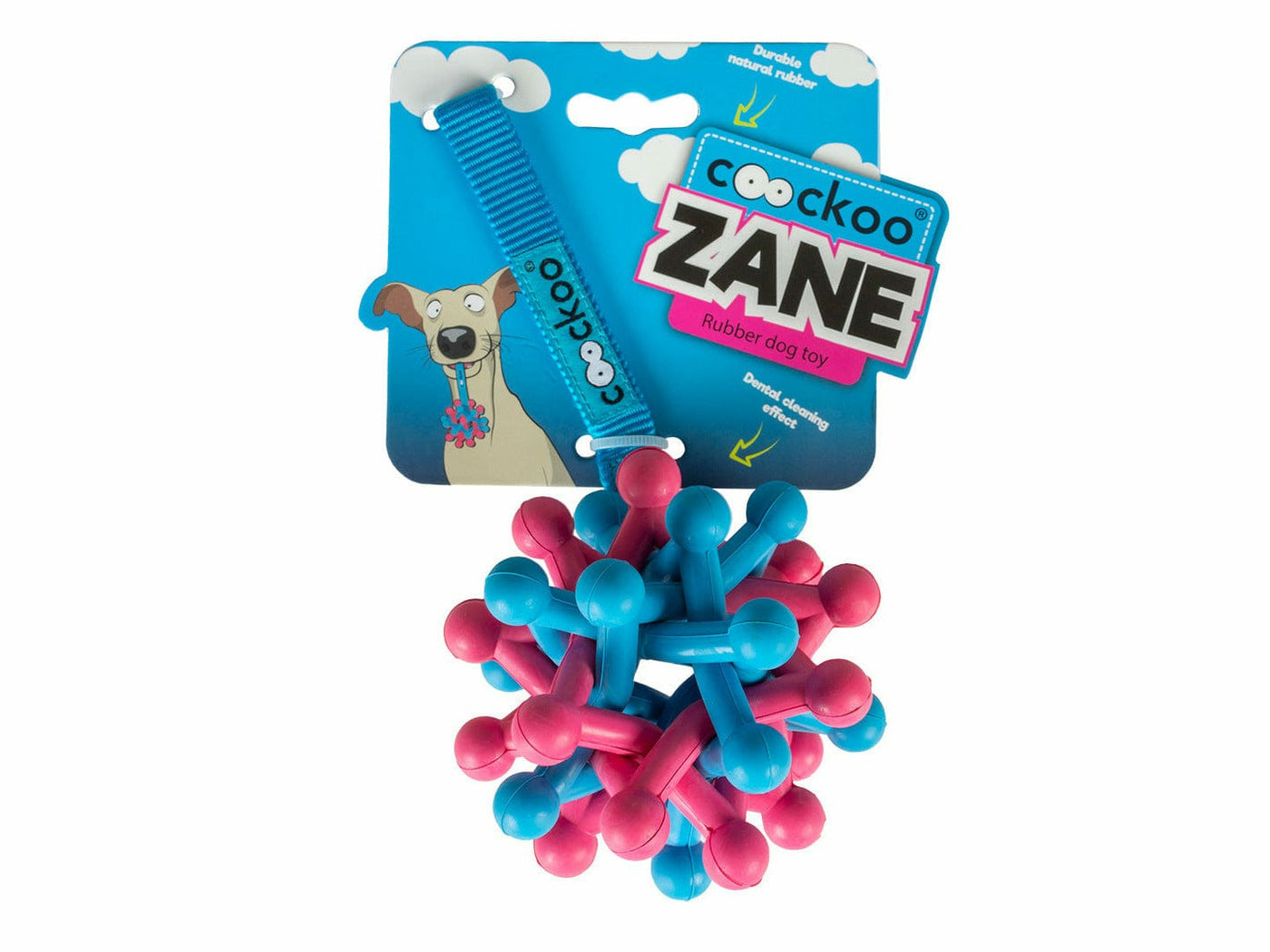 Zed pink dog toy 19x7,5x7,5 cm blue/pink