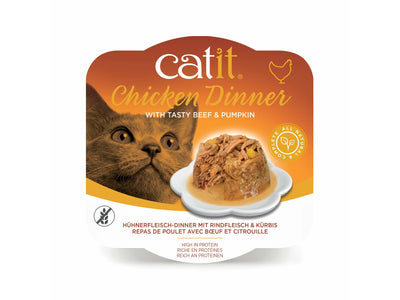 Catit Chicken Dinner, Beef & Pumpkin 80 g, 6pcs/box