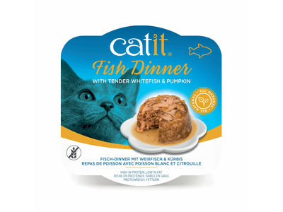 Catit Fish Dinner, Whitefish & Pumpkin 80 g, 6pcs/box