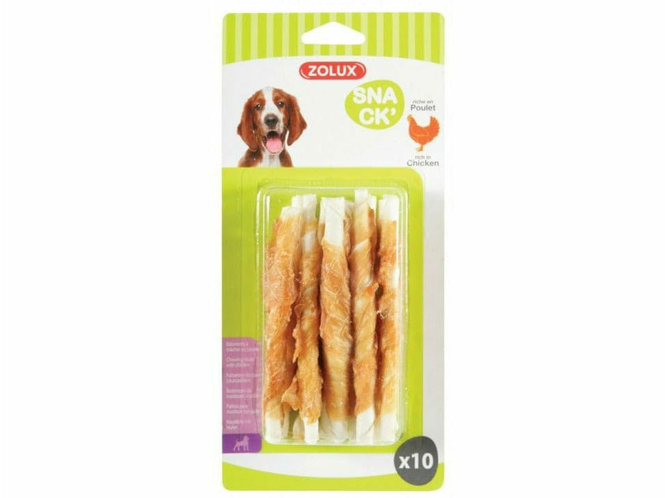 CHEWING STICK WITH CHICKEN X 10 PCS
