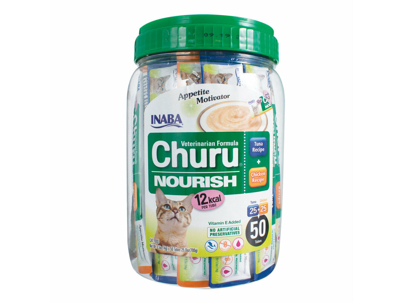 Churu Nourish-Tuna Recipe & Chicken Recipe 14 g X 50 tubes in 1 bottle