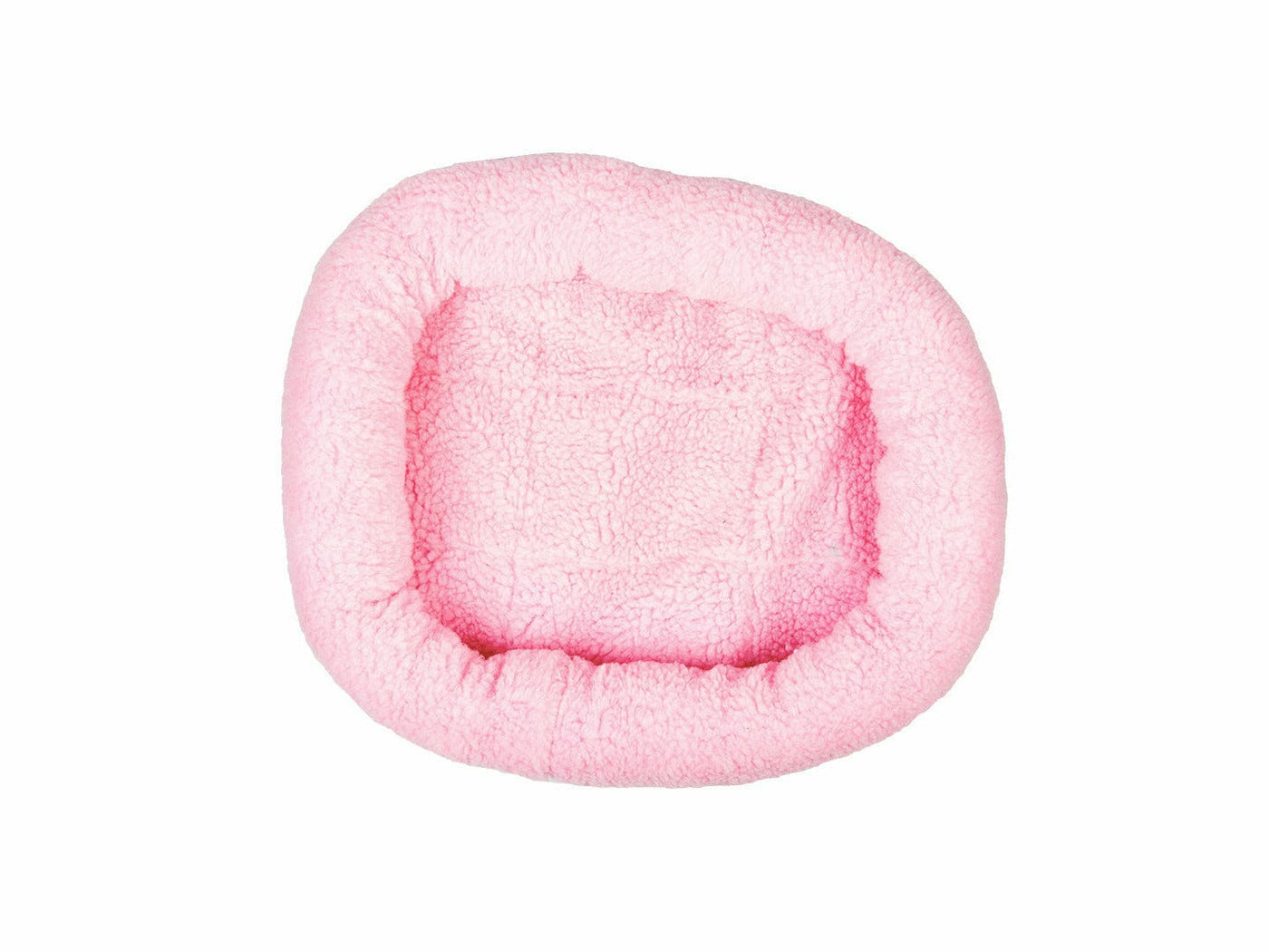 Sheepskin bed Oval 40x45cm pink