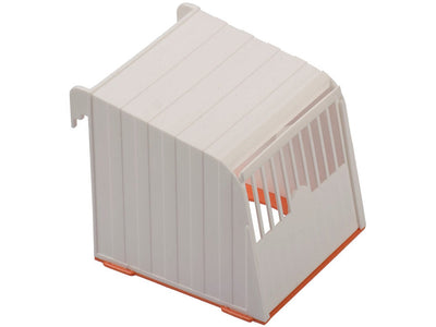 PLASTIC BIRDHOUSE WITHOUT NEST WHITE/ORANGE