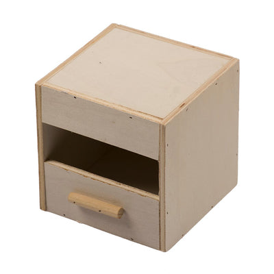 NEST BOX EXOTIQUES 1/3 OPEN FOR AVIARIES 12,5x12x12,5cm