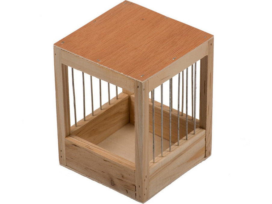 NEST BOX WITH BARS FOR IN AVIARY 11x11x13cm