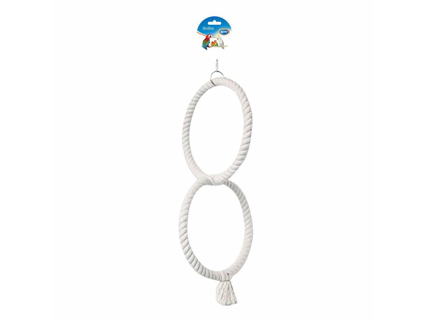 Parrot Toy With 2 Ring 50cm white
