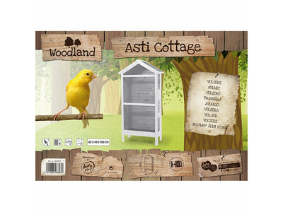 WOODLAND AVIARY ASTI COTTAGE 82x40x160cm