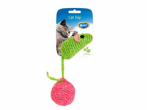 Assortment Mouse and Ball Nylon - Green/Pink (10x4x4cm)