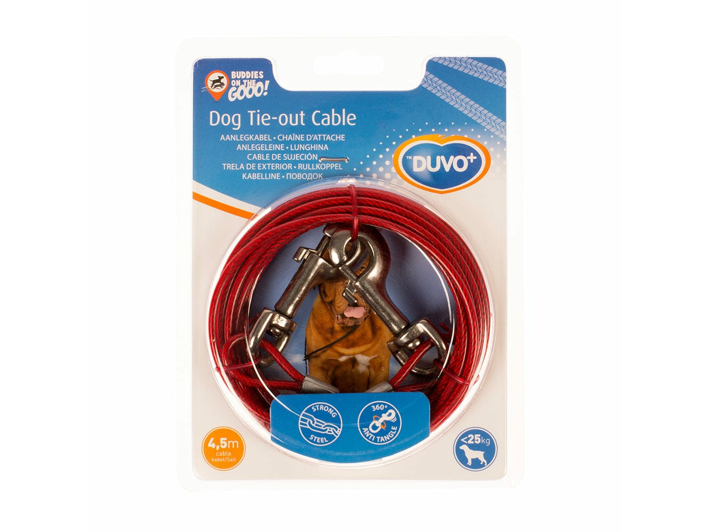 Tie Out Cable Lightweight 4,5m red