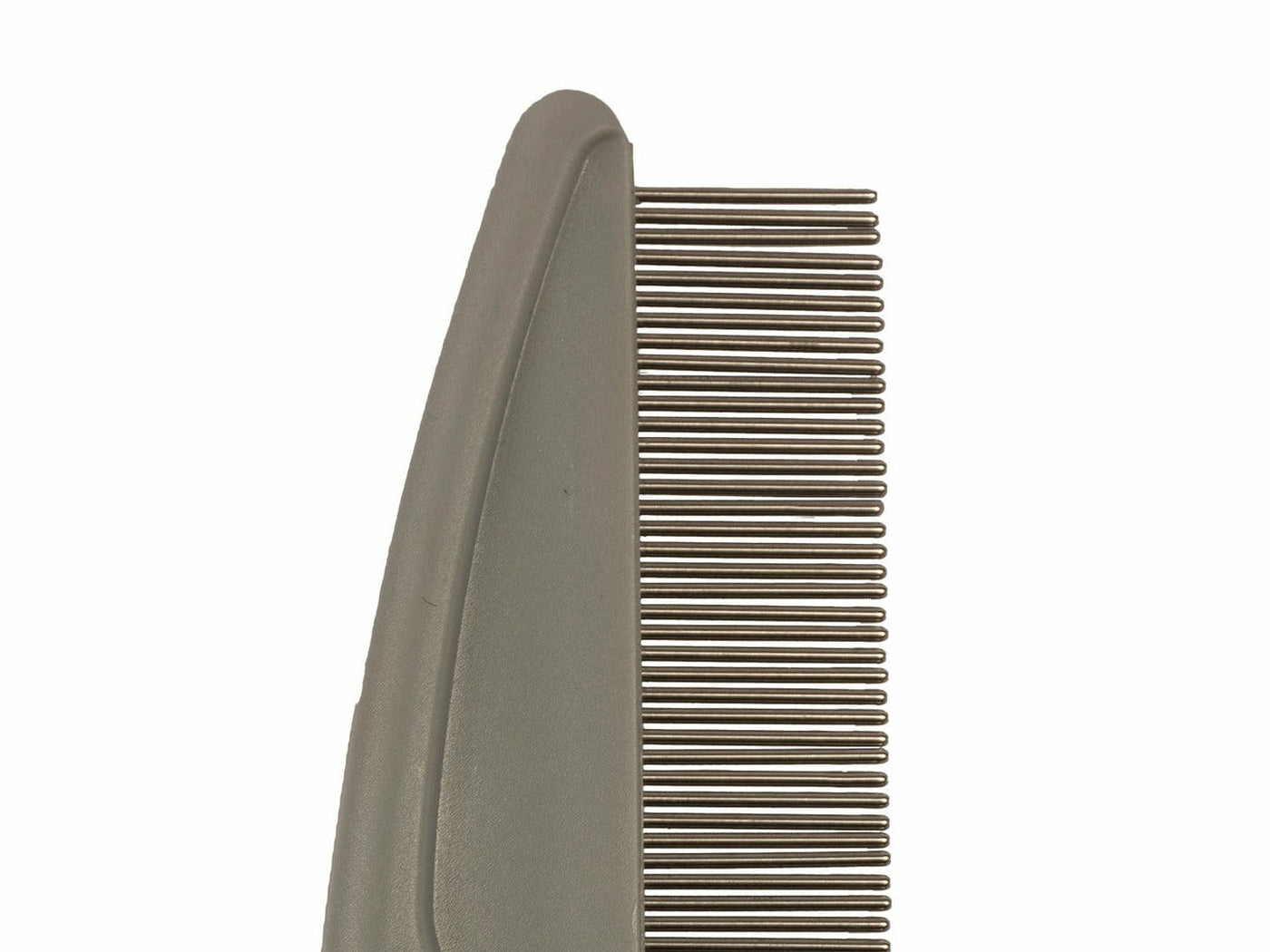 Wide toothed flea comb 42 pins black/grey