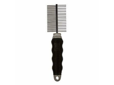 Double detangling comb 29 Pins - double black/grey