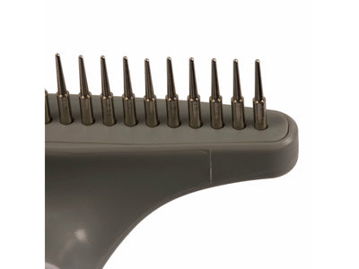 Dematting rake wide toothed 20 pins black/grey