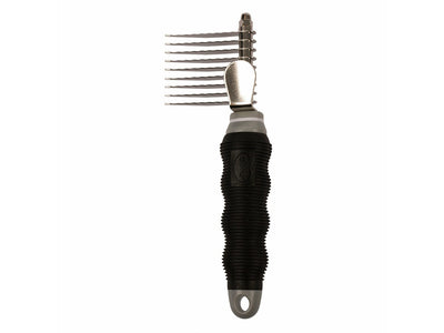 Dematting comb long blades 9 Blades black/grey