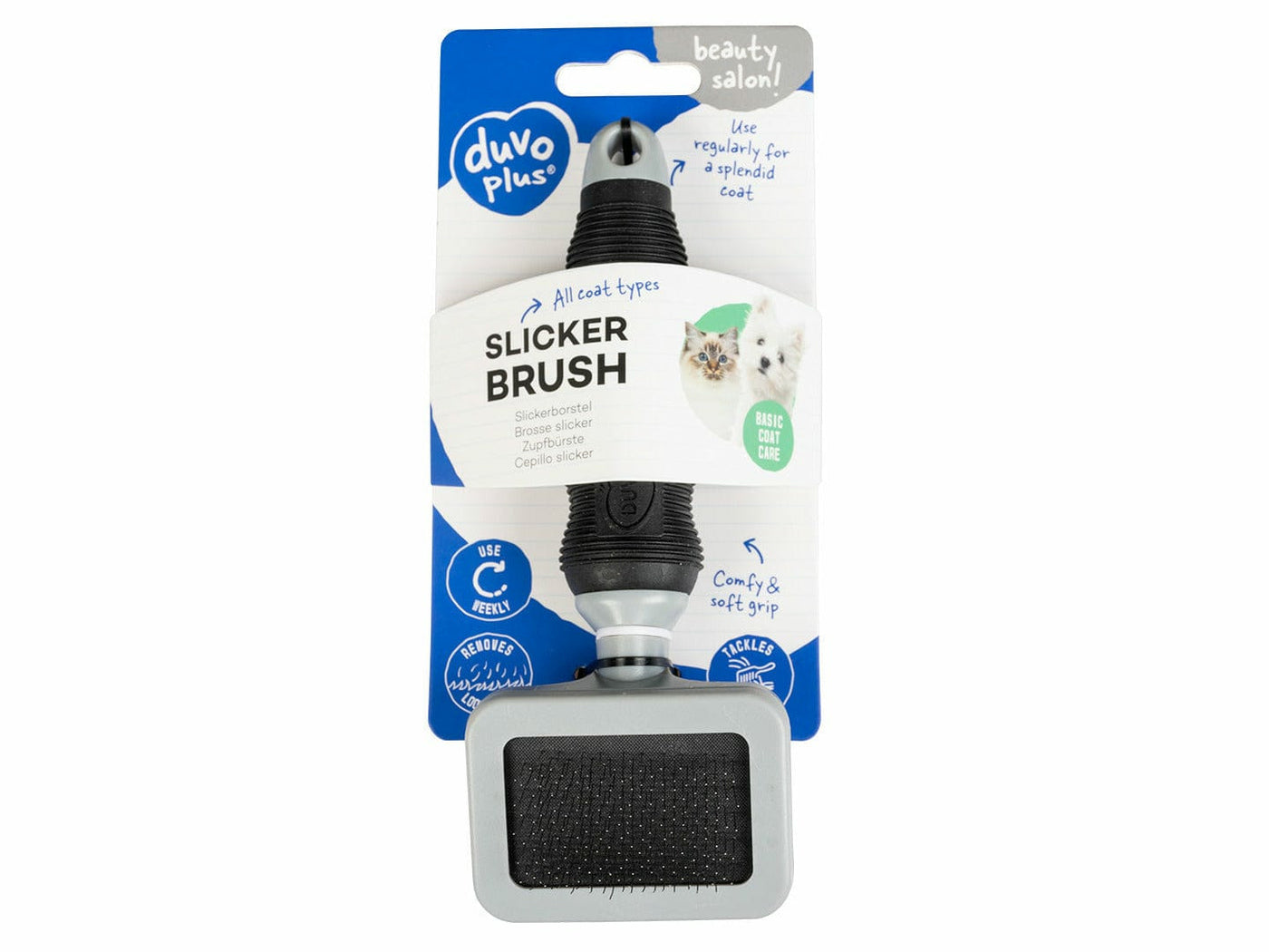 فرشاة Slicker متوسطة الحجم أسود/رمادي 