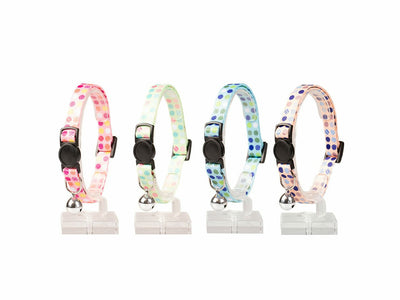 CAT COLLAR CANDY NYLON 20-30cm / 10mm mixed colors