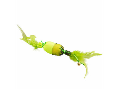 Flash Bonbon with feathers 30x4x4cm green