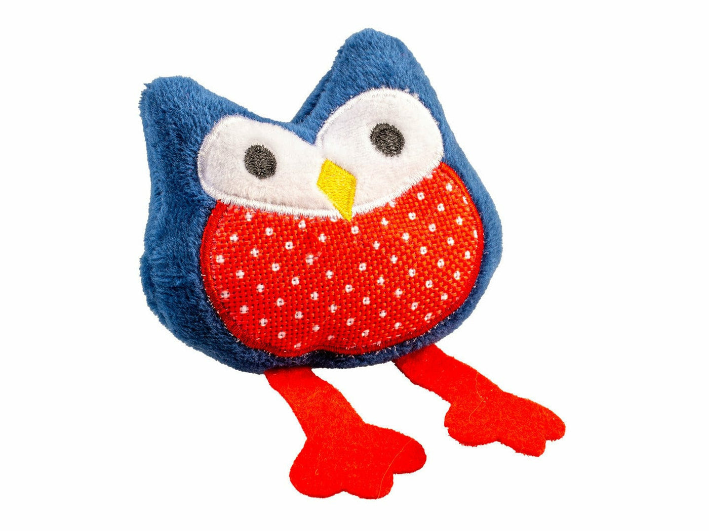 Retro dotted owl 13x9x3,5cm blue