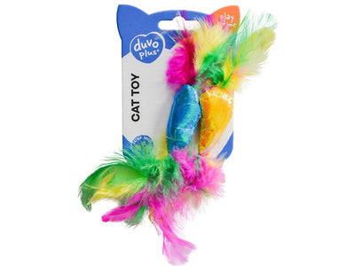 Blinky Toys with Feathers 2pc - 20x2.5x1cm Multicolour