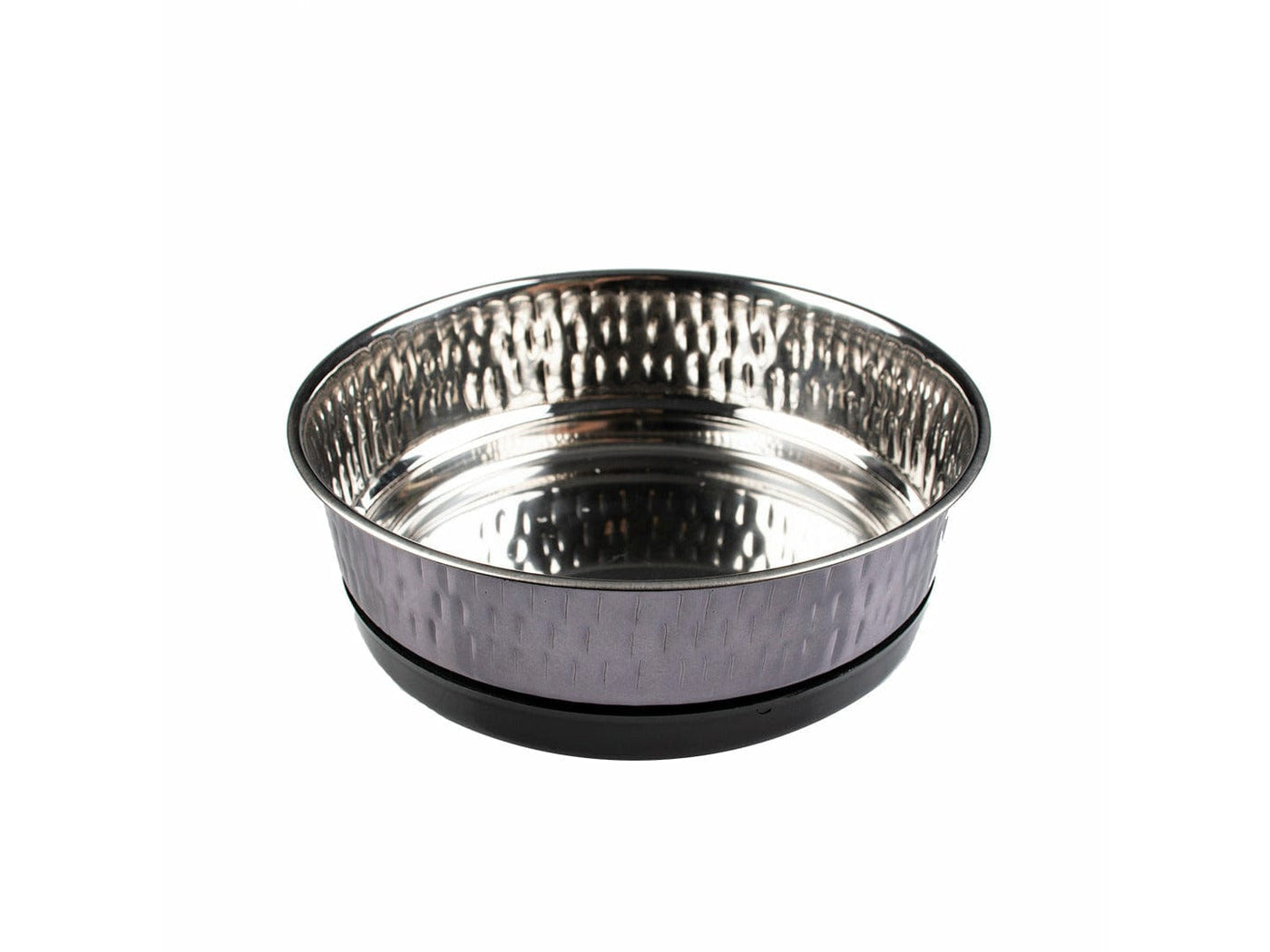 FEEDING BOWL GLOSSY FIX M - 16,5x16,5x5,7cm black