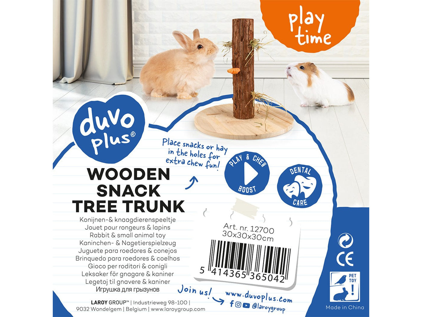 Wooden Snack Tree Trunk 30X30X30Cm
