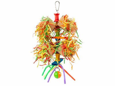 Colourful wooden shredder with chips 33x17,2x4,5CM Multicolour