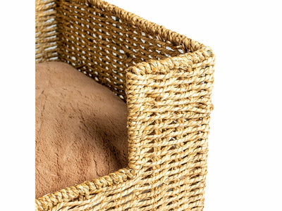Laguna seagrass basket step-in & cushion S - 46x30x20cm