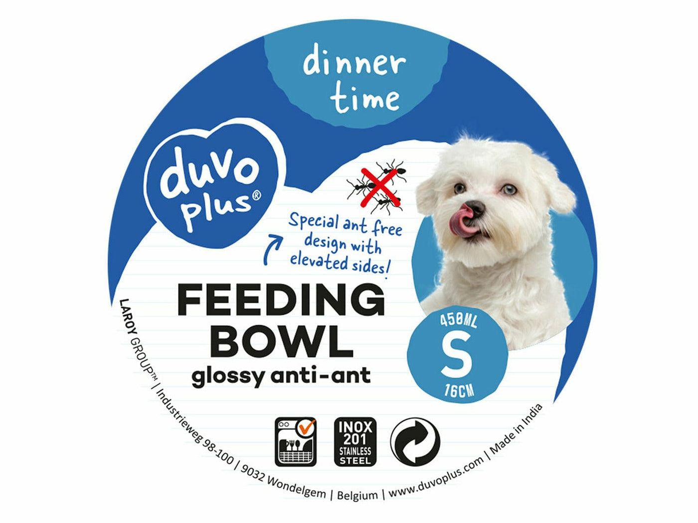 Feeding Bowl Glossy anti-ant S - 450ml - 16CM