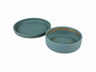 Feeding bowl Stone hush 350ml - 12,7x12,7x4,5cm blue