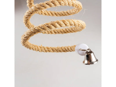 Spiral Rope In Sisal With Bell  Beige