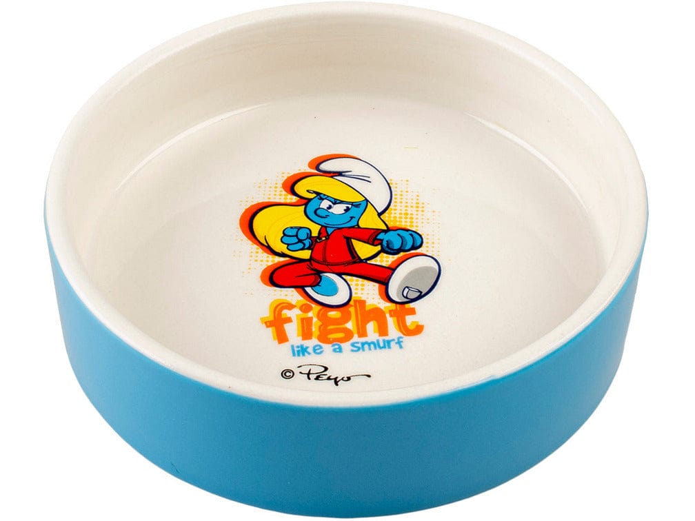 Smurfette feeding bowl 300ml - 14,2x14,2x4cm white/blue
