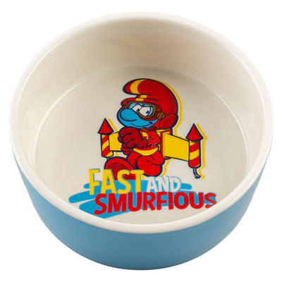 Jeptpack Smurf feeding bowl 500ml - 15x15x6cm white/blue