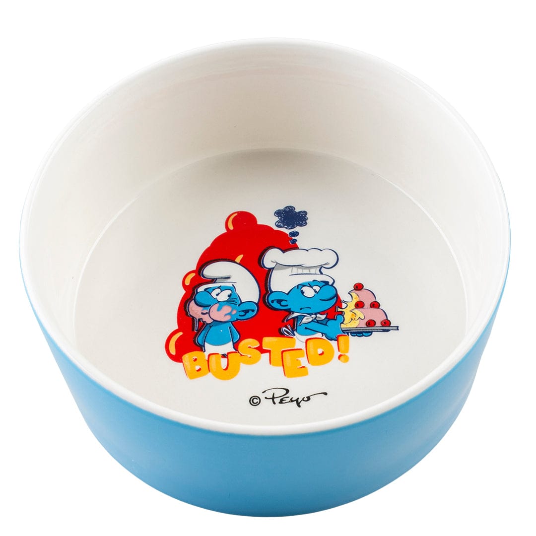 Chef Smurf feeding bowl 1000ml - 16,5x16,5x7cm white/blue