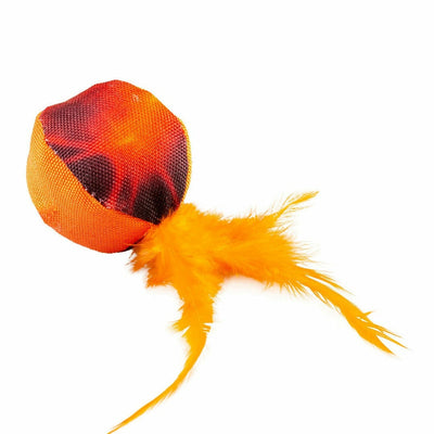 Flash Ball with Feathers Orange 12x4x4,5cm