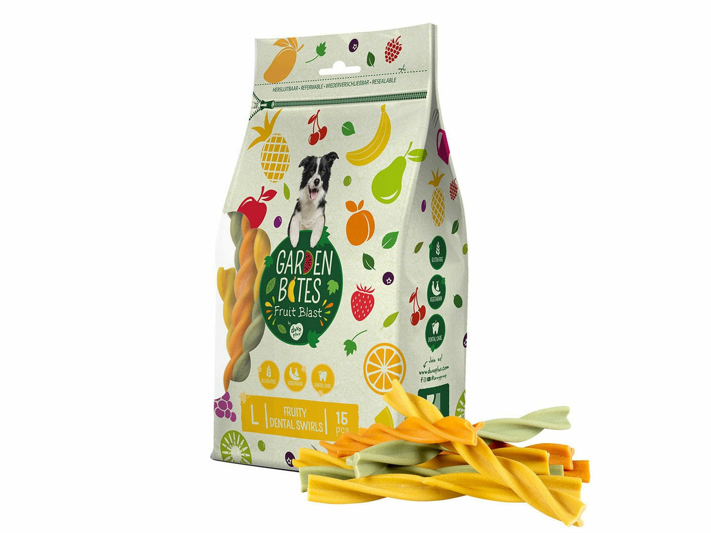 Garden Bites Fruity dental swirls 16cm&nbsp;