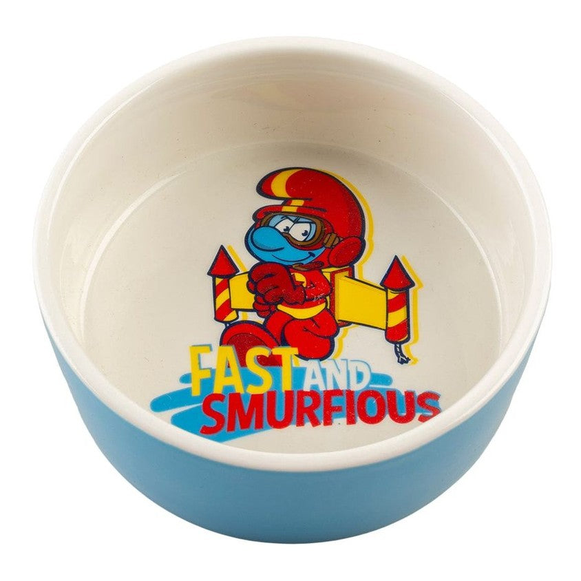 Jetpack Smurf Feeding Bowl 500ml - 15x15x6cm White/Blue