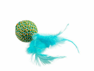 Jolly Ball with Feathers 18x4.5x4.5cm Blue